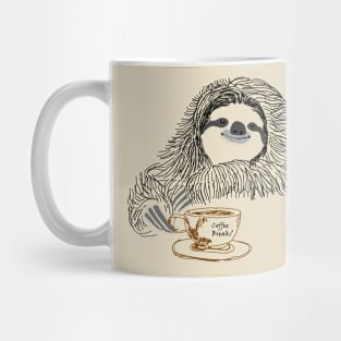 Funny Sloth likes Coffee break, Lazy Sloth Lover Mug